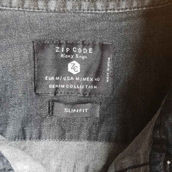 Zip Code- Denim Button Up - Picture 4 of 6